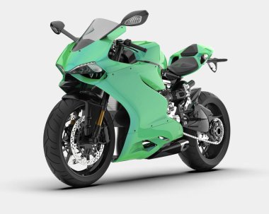 Arka planda süper motor izole edilmiş. 3d görüntüleme - illüstrasyon