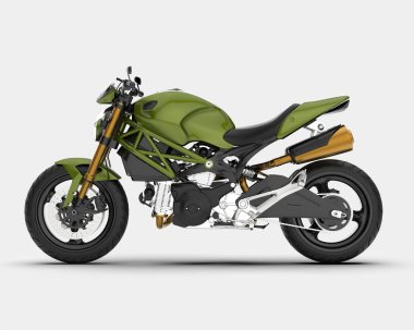 Arka planda hızlı bisiklet izole edilmiş. 3d görüntüleme - illüstrasyon