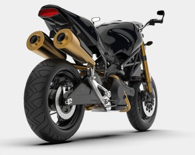 Arka planda hızlı bisiklet izole edilmiş. 3d görüntüleme - illüstrasyon