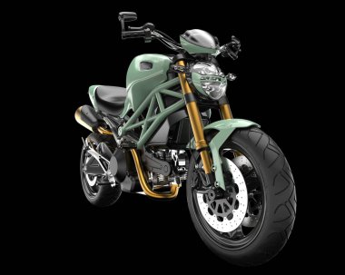 Arka planda hızlı motosiklet izole edilmiş. 3d görüntüleme - illüstrasyon