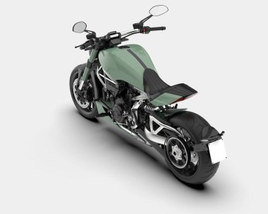 Arka planda hızlı motosiklet izole edilmiş. 3d görüntüleme - illüstrasyon