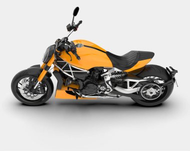 Arka planda hızlı motosiklet izole edilmiş. 3d görüntüleme - illüstrasyon