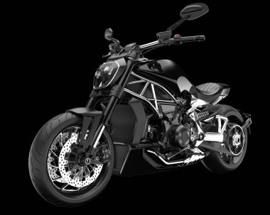 Arka planda hızlı motosiklet izole edilmiş. 3d görüntüleme - illüstrasyon