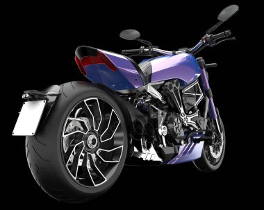 Arka planda hızlı motosiklet izole edilmiş. 3d görüntüleme - illüstrasyon