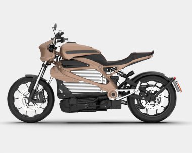 Arka planda hızlı motosiklet izole edilmiş. 3d görüntüleme - illüstrasyon