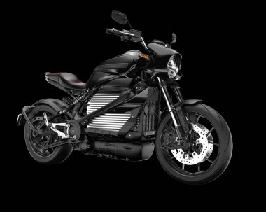 Motosiklet arka planda izole edilmiş. 3d görüntüleme - illüstrasyon