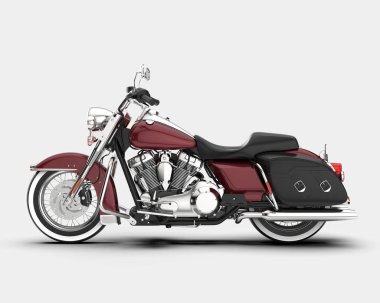 Motosiklet arka planda izole edilmiş. 3d görüntüleme - illüstrasyon