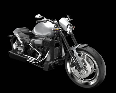 Motosiklet arka planda izole edilmiş. 3d görüntüleme - illüstrasyon