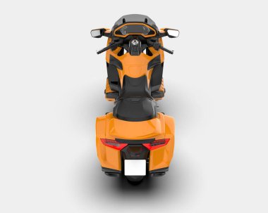 Motosiklet arka planda izole edilmiş. 3d görüntüleme - illüstrasyon