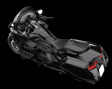 Motosiklet arka planda izole edilmiş. 3d görüntüleme - illüstrasyon