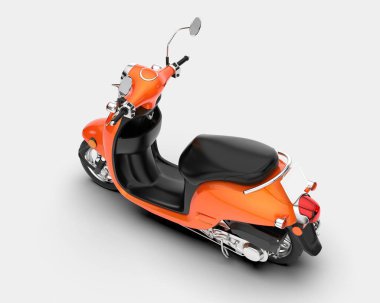 Motosiklet arka planda izole edilmiş. 3d görüntüleme - illüstrasyon