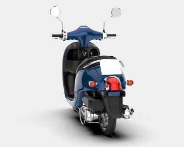 Motosiklet arka planda izole edilmiş. 3d görüntüleme - illüstrasyon