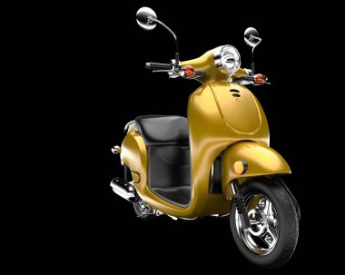 Motosiklet arka planda izole edilmiş. 3d görüntüleme - illüstrasyon