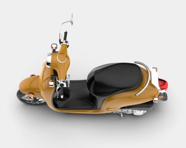 Motosiklet arka planda izole edilmiş. 3d görüntüleme - illüstrasyon