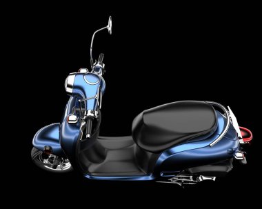 Motosiklet arka planda izole edilmiş. 3d görüntüleme - illüstrasyon