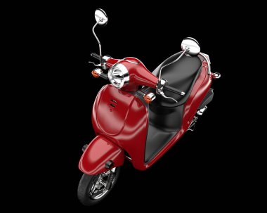 Motosiklet arka planda izole edilmiş. 3d görüntüleme - illüstrasyon