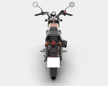 Motosiklet arka planda izole edilmiş. 3d görüntüleme - illüstrasyon