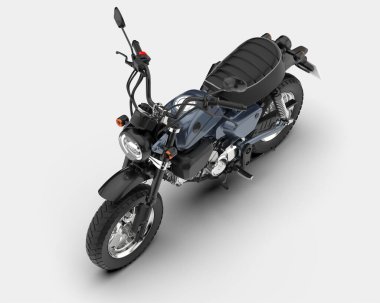 Motosiklet arka planda izole edilmiş. 3d görüntüleme - illüstrasyon