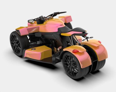 ATV arka planda izole edildi. 3d görüntüleme - illüstrasyon