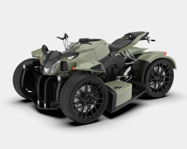 ATV arka planda izole edildi. 3d görüntüleme - illüstrasyon