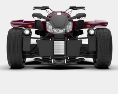 ATV arka planda izole edildi. 3d görüntüleme - illüstrasyon