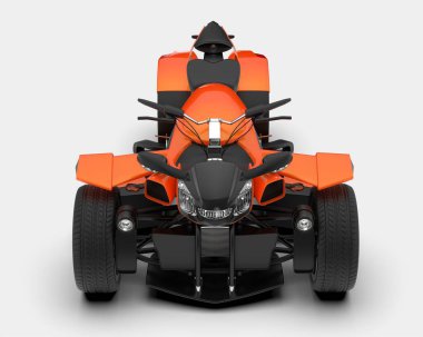 ATV arka planda izole edildi. 3d görüntüleme - illüstrasyon