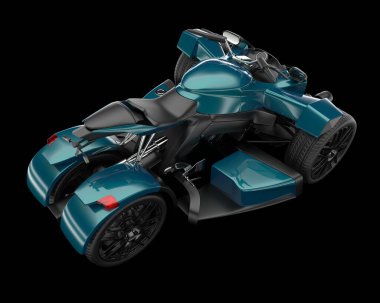 ATV arka planda izole edildi. 3d görüntüleme - illüstrasyon