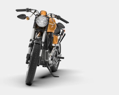 Motosiklet arka planda izole edilmiş. 3d görüntüleme - illüstrasyon