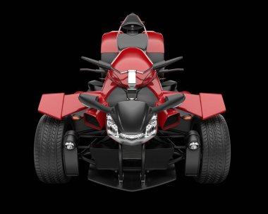 Motosiklet arka planda izole edilmiş. 3d görüntüleme - illüstrasyon