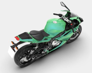 Arka planda hızlı bisiklet izole edilmiş. 3d görüntüleme - illüstrasyon