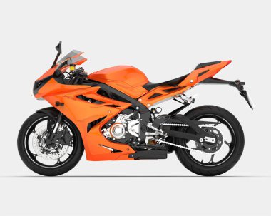 Arka planda hızlı bisiklet izole edilmiş. 3d görüntüleme - illüstrasyon