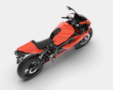 Arka planda hızlı bisiklet izole edilmiş. 3d görüntüleme - illüstrasyon