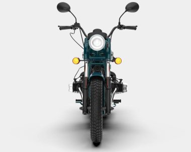 Arka planda motosiklet sepetleri var. 3d görüntüleme - illüstrasyon