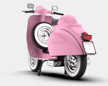 Scooter arka planda izole edilmiş. 3d görüntüleme - illüstrasyon