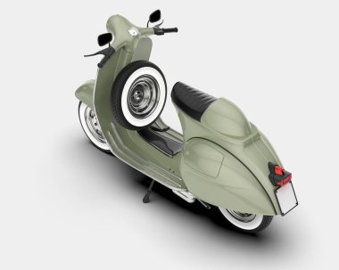 Scooter arka planda izole edilmiş. 3d görüntüleme - illüstrasyon
