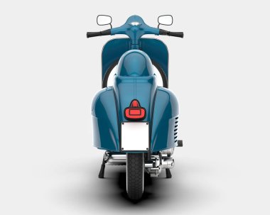 Scooter arka planda izole edilmiş. 3d görüntüleme - illüstrasyon