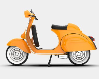 Scooter arka planda izole edilmiş. 3d görüntüleme - illüstrasyon