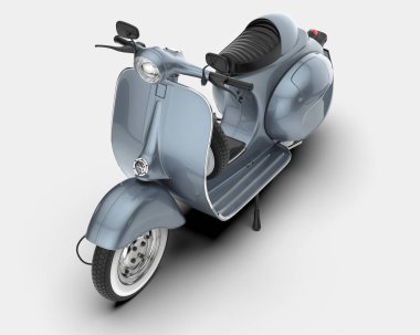 Scooter arka planda izole edilmiş. 3d görüntüleme - illüstrasyon