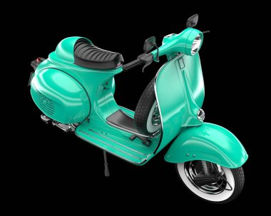 Scooter arka planda izole edilmiş. 3d görüntüleme - illüstrasyon
