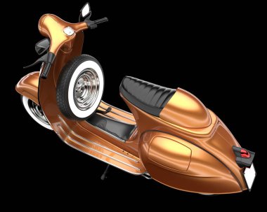 Scooter arka planda izole edilmiş. 3d görüntüleme - illüstrasyon