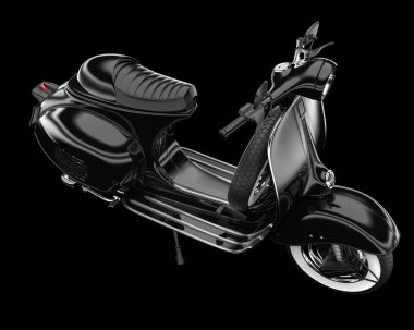 Scooter arka planda izole edilmiş. 3d görüntüleme - illüstrasyon