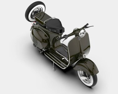 Scooter arka planda izole edilmiş. 3d görüntüleme - illüstrasyon