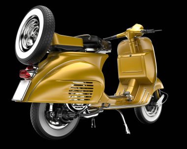Scooter arka planda izole edilmiş. 3d görüntüleme - illüstrasyon