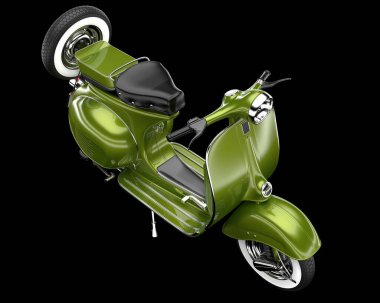 Scooter arka planda izole edilmiş. 3d görüntüleme - illüstrasyon