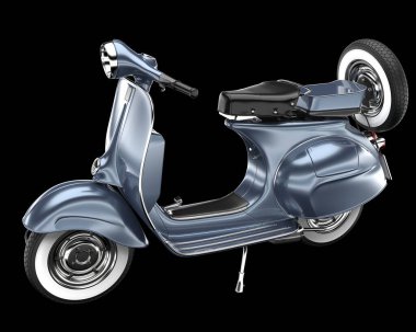 Scooter arka planda izole edilmiş. 3d görüntüleme - illüstrasyon