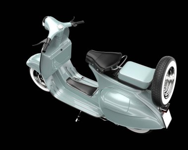Scooter arka planda izole edilmiş. 3d görüntüleme - illüstrasyon