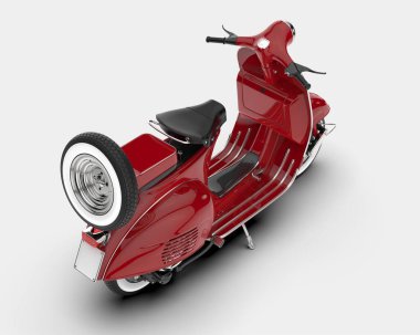 Scooter arka planda izole edilmiş. 3d görüntüleme - illüstrasyon