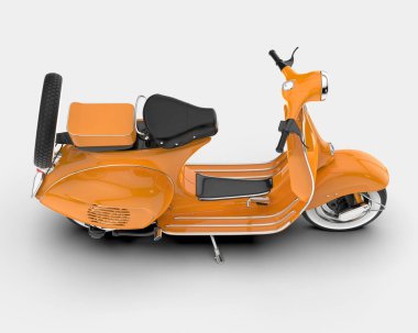 Scooter arka planda izole edilmiş. 3d görüntüleme - illüstrasyon