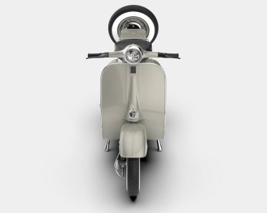Scooter arka planda izole edilmiş. 3d görüntüleme - illüstrasyon