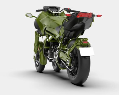 Scooter arka planda izole edilmiş. 3d görüntüleme - illüstrasyon